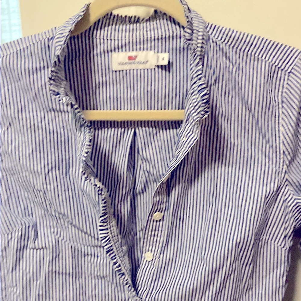 Vineyard Vines Blue Striped Blouse